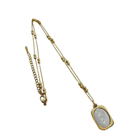 necklace goldplated 18k flower2